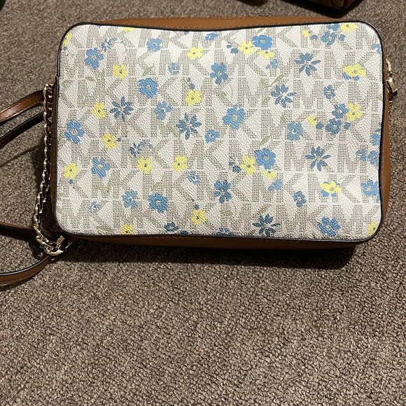 Michael Kors Blue & Yellow Floral Crossbody - Picture 2 of 4